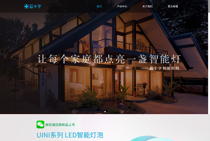 藍(lán)十字照明網(wǎng)站建設(shè)案例
